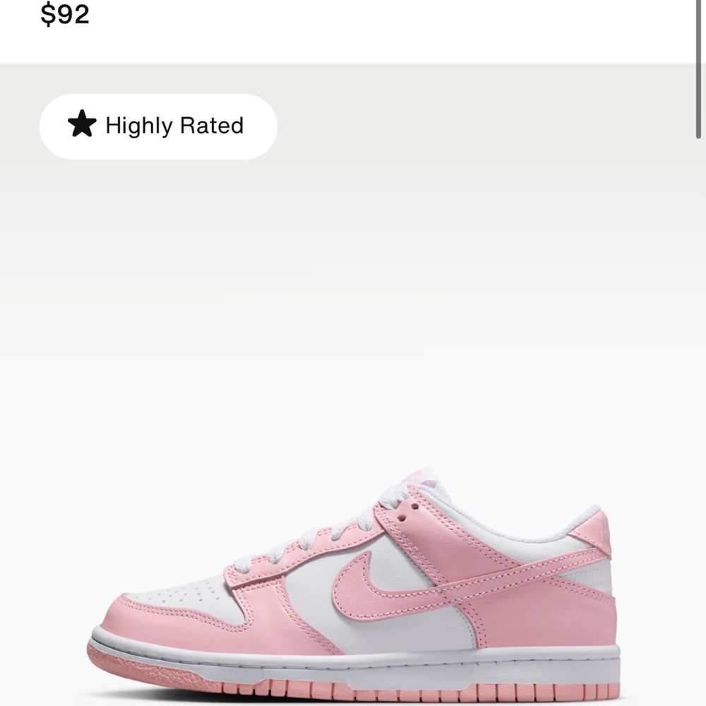 Nike Pink and White Athletic Shoes
